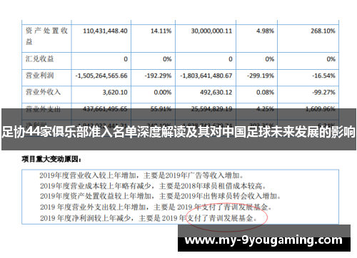 足协44家俱乐部准入名单深度解读及其对中国足球未来发展的影响